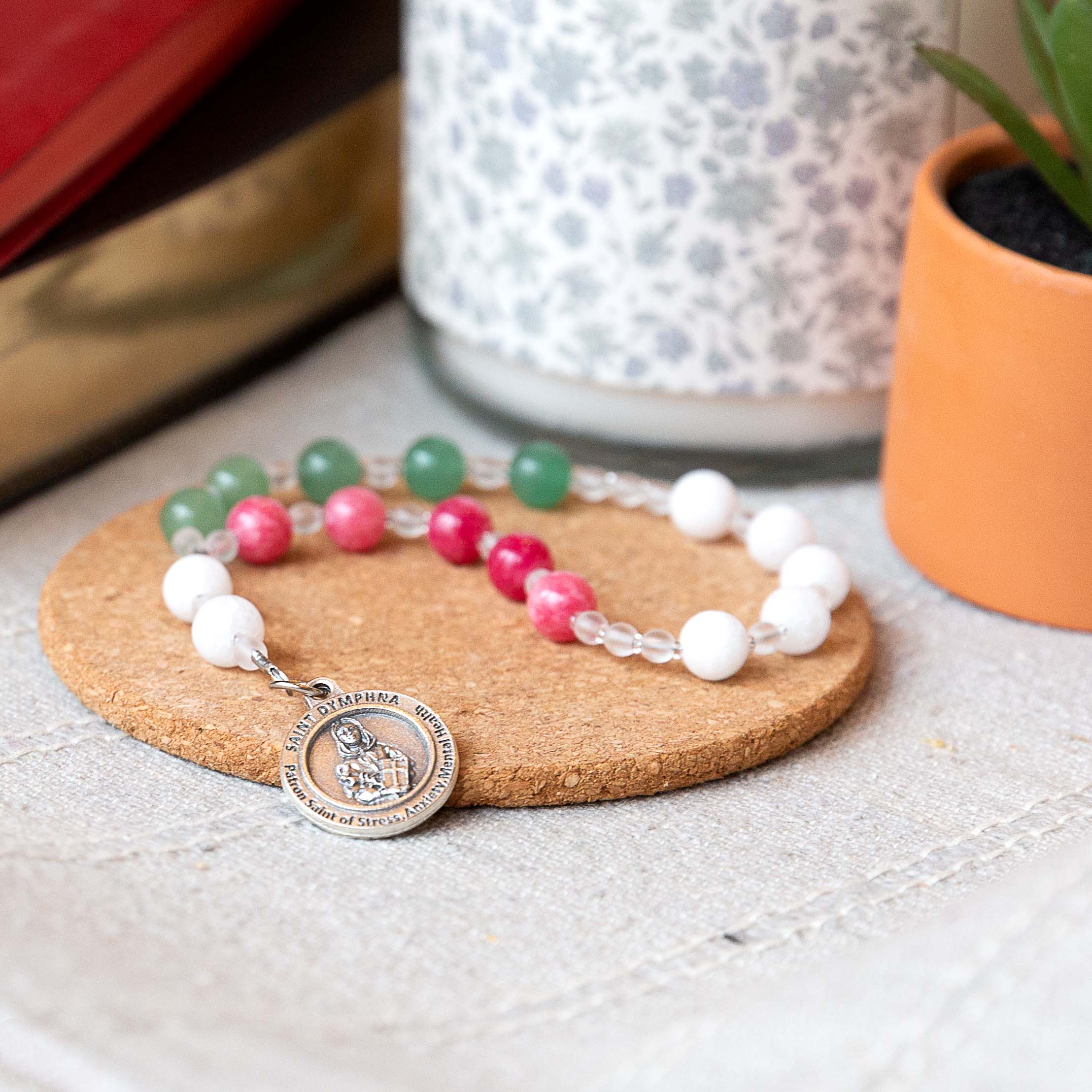 Jade & Aventurine Chaplet of St. Dymphna