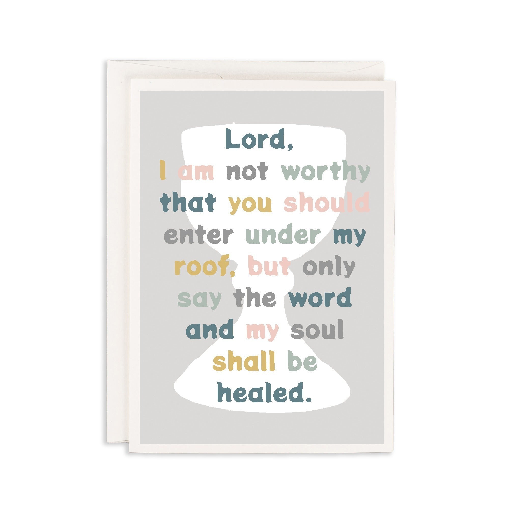 Lord I Am Not Worthy Card w/ Envelope