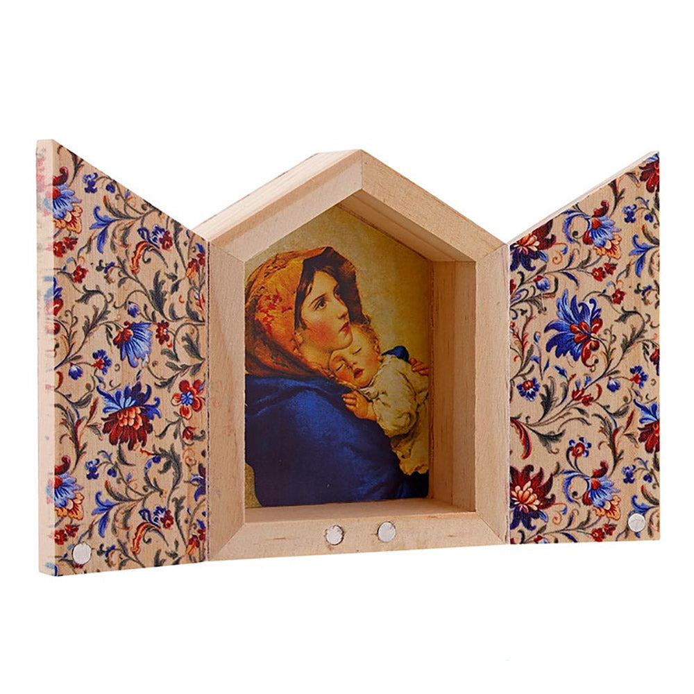 Madonna of the Streets Miniature Wooden Triptych