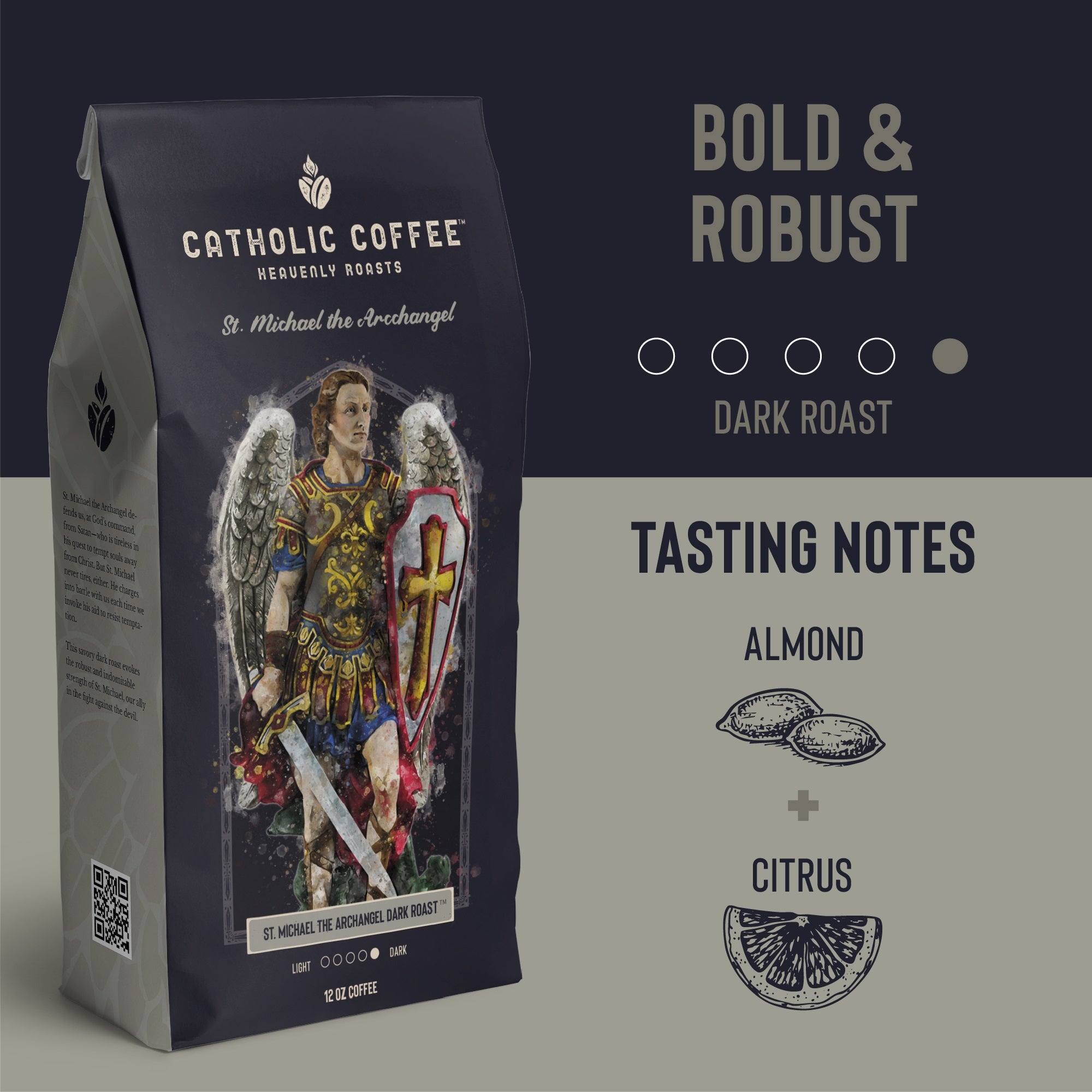 St. Michael Dark Roast Coffee - 12 oz. Bag