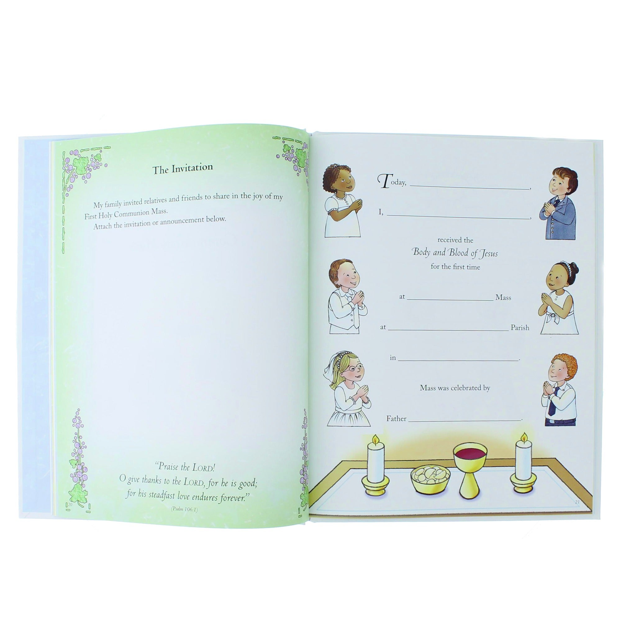 My First Communion Remembrance Book