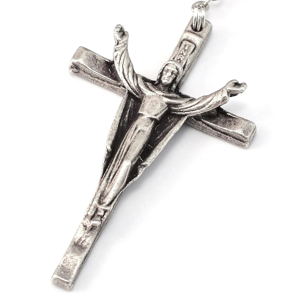 Stations of the Cross Silver Plated Rosary