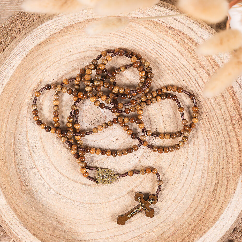 20 Decade Wood Rosary