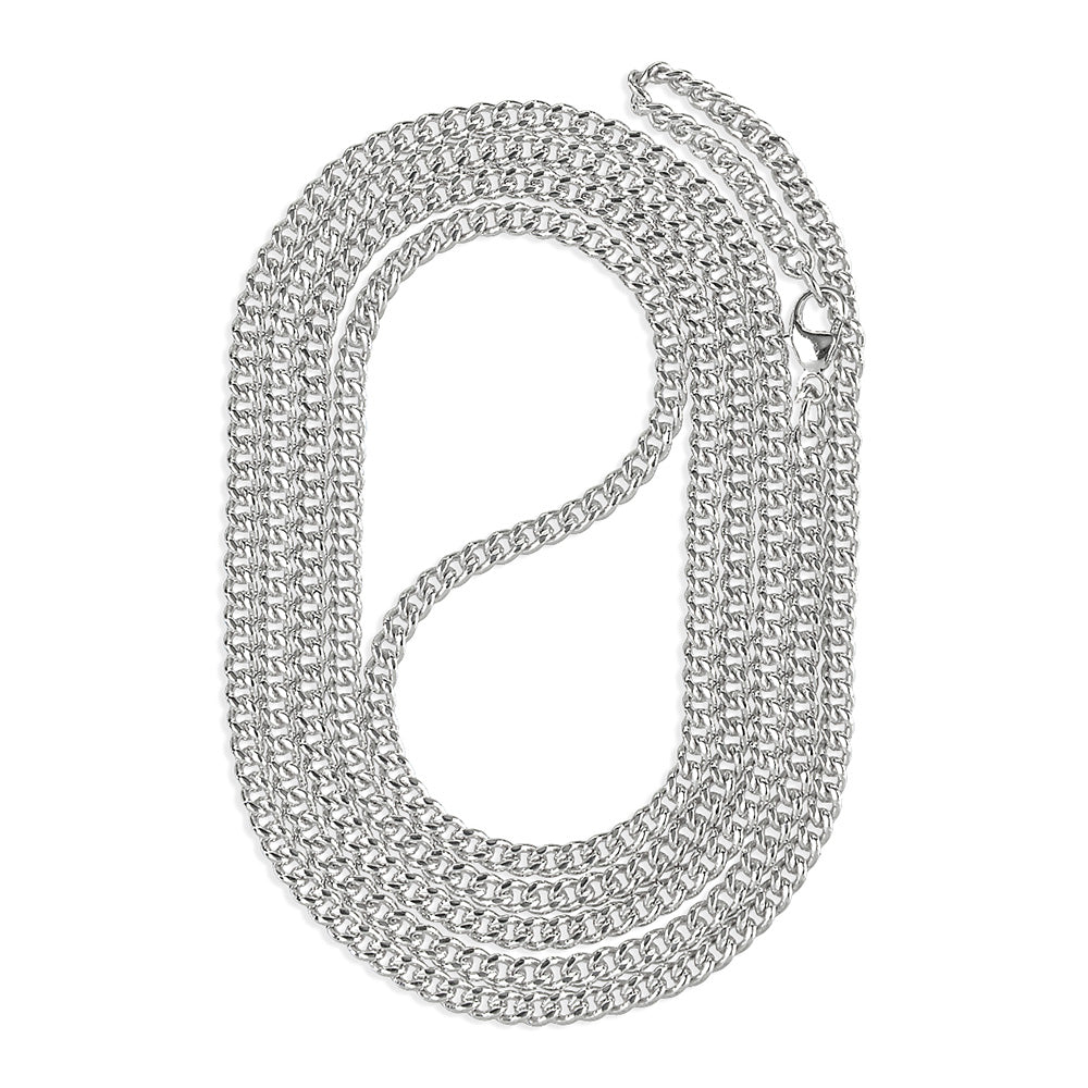 2 Millimeter Sterling Silver Curb Chain - 27"