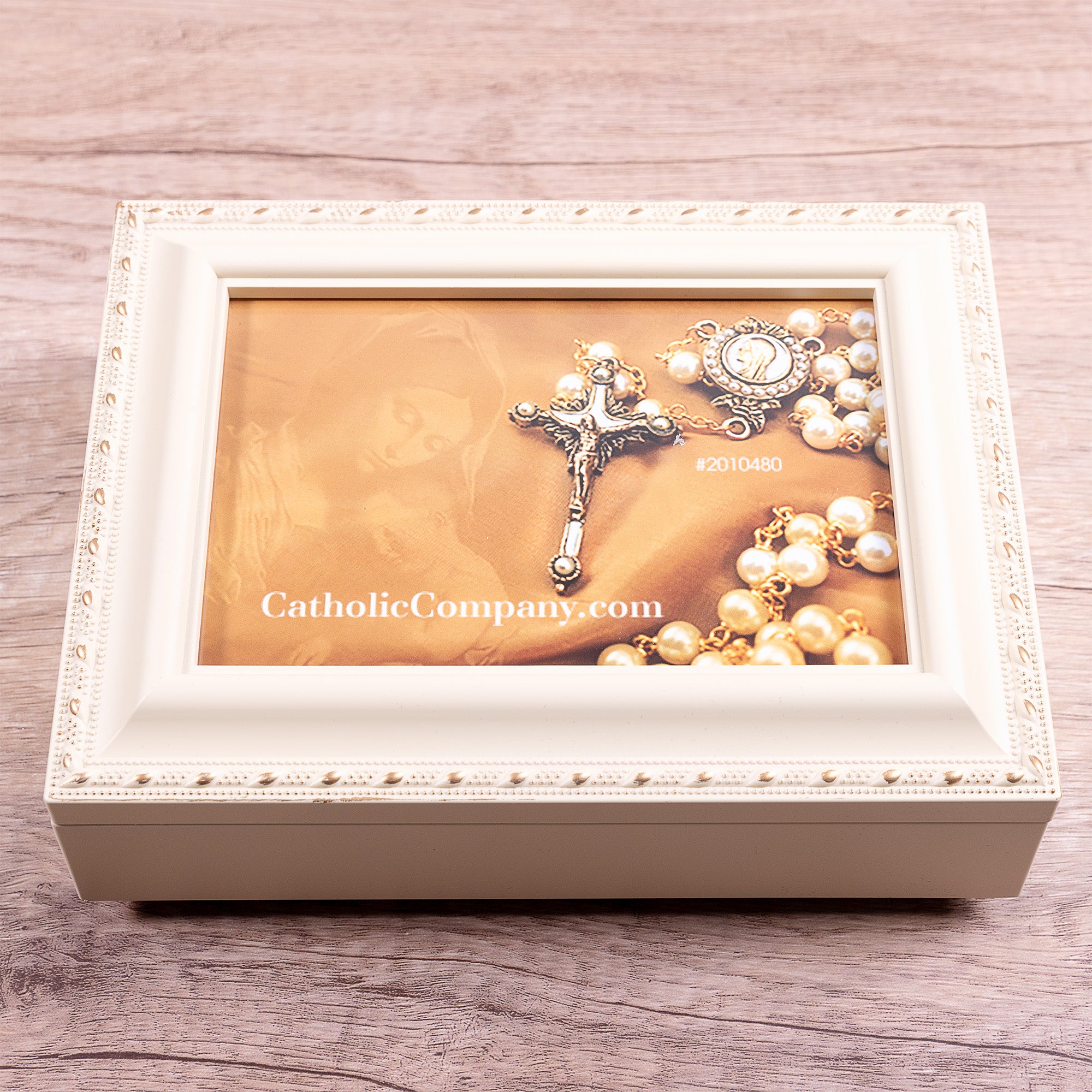 Engraved Baptism Frame Keepsake Music Box