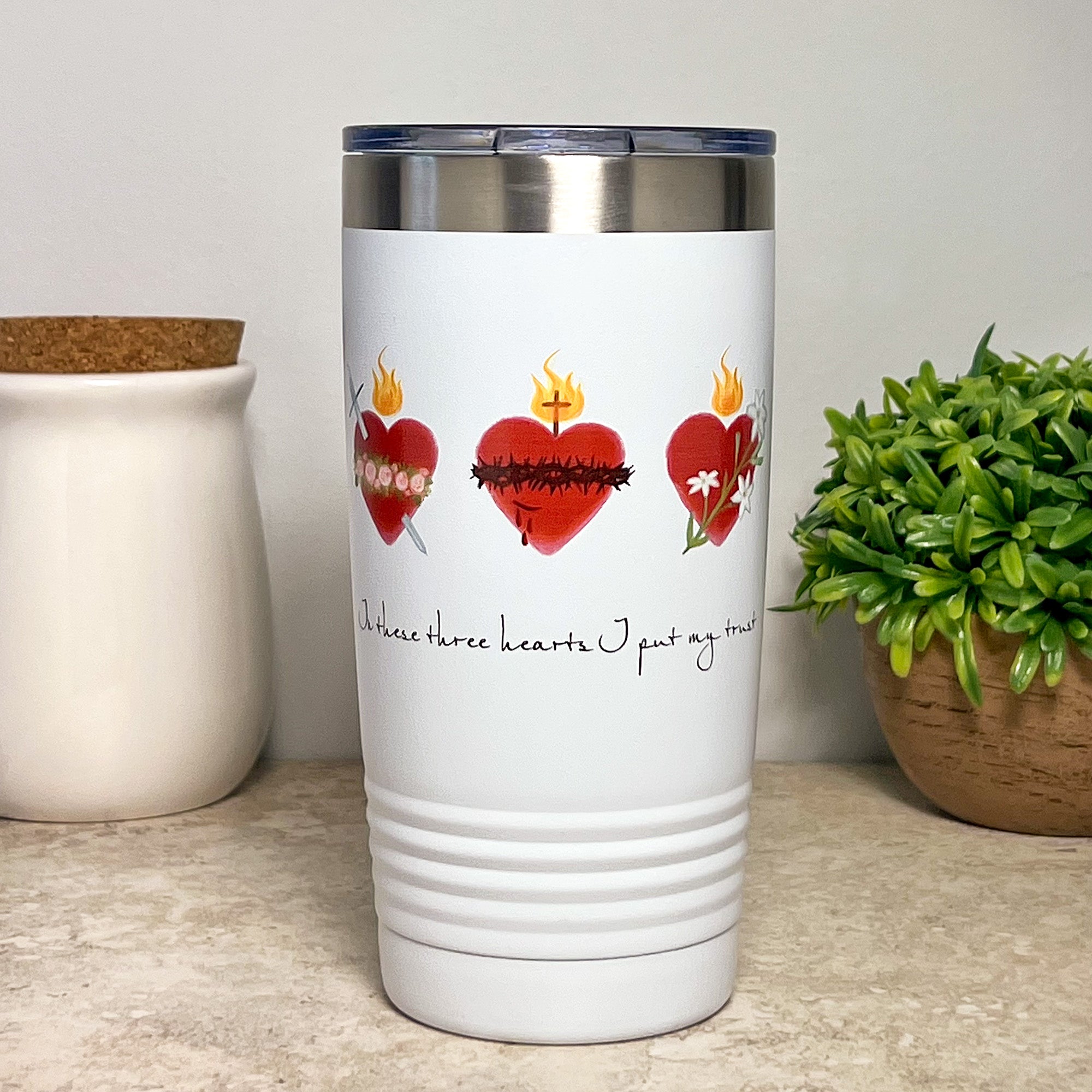 Three Hearts Colored 20 oz. Tumbler