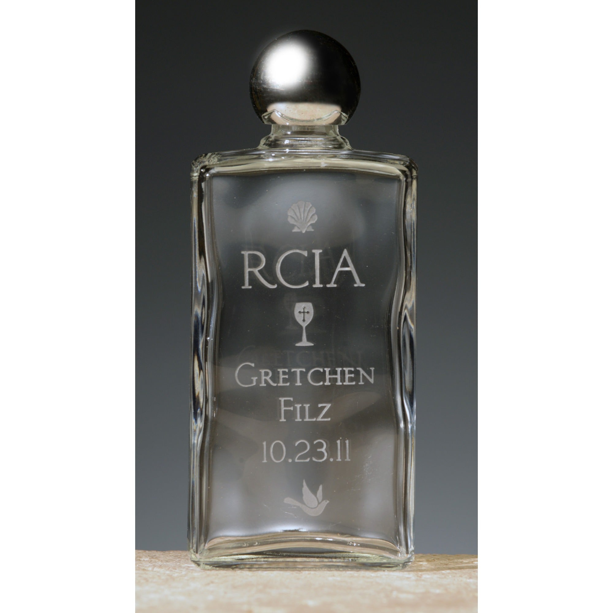 Personalized RCIA Holy Water Bottle