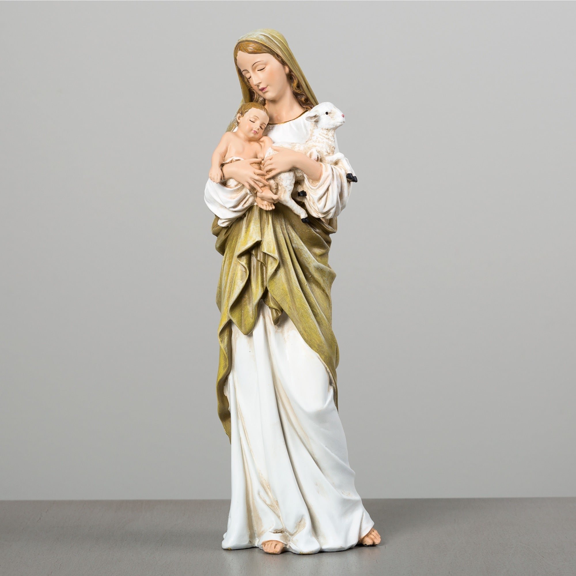 Madonna and Child with Lamb Figure 12"