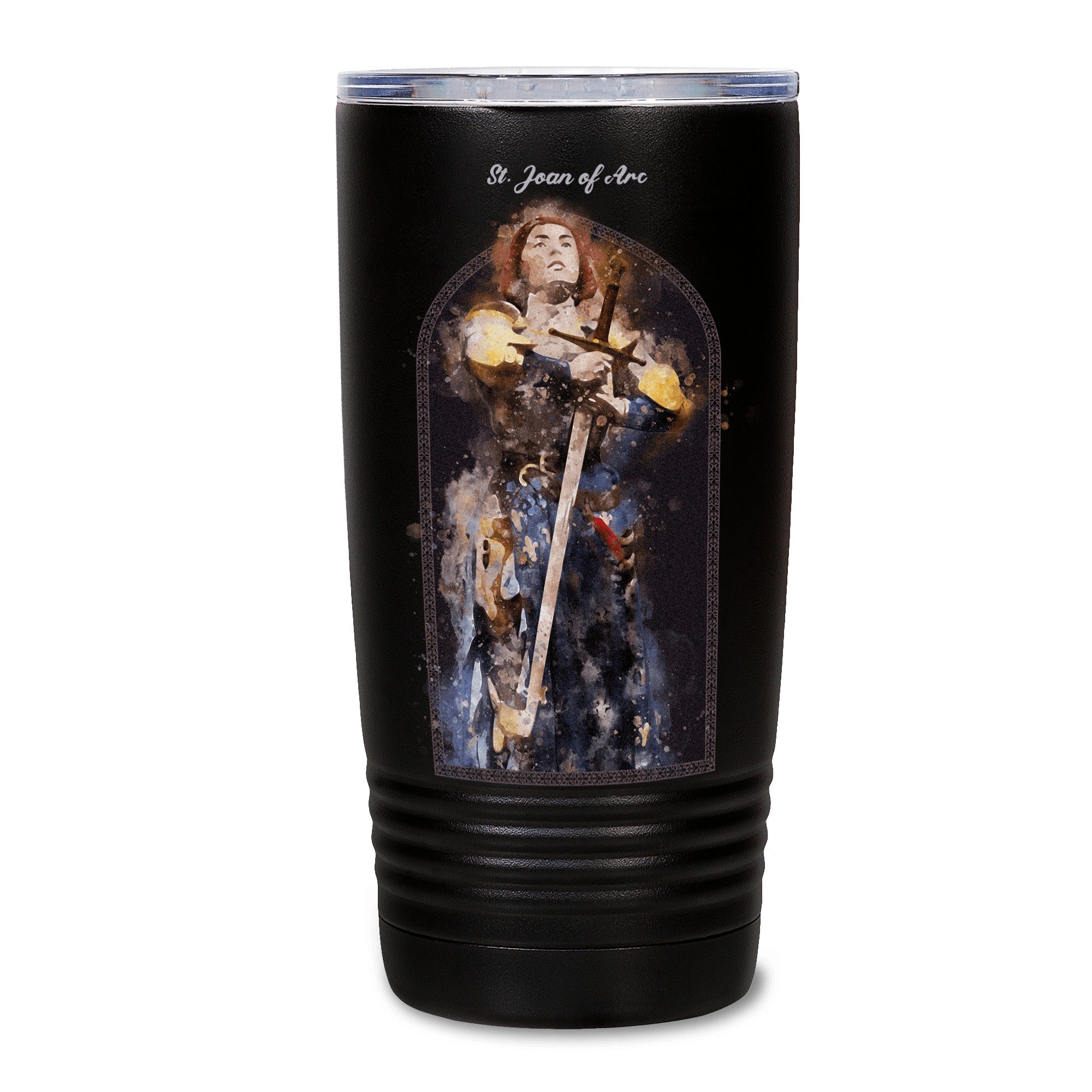 St. Joan of Arc Black Insulated Tumbler - 20oz