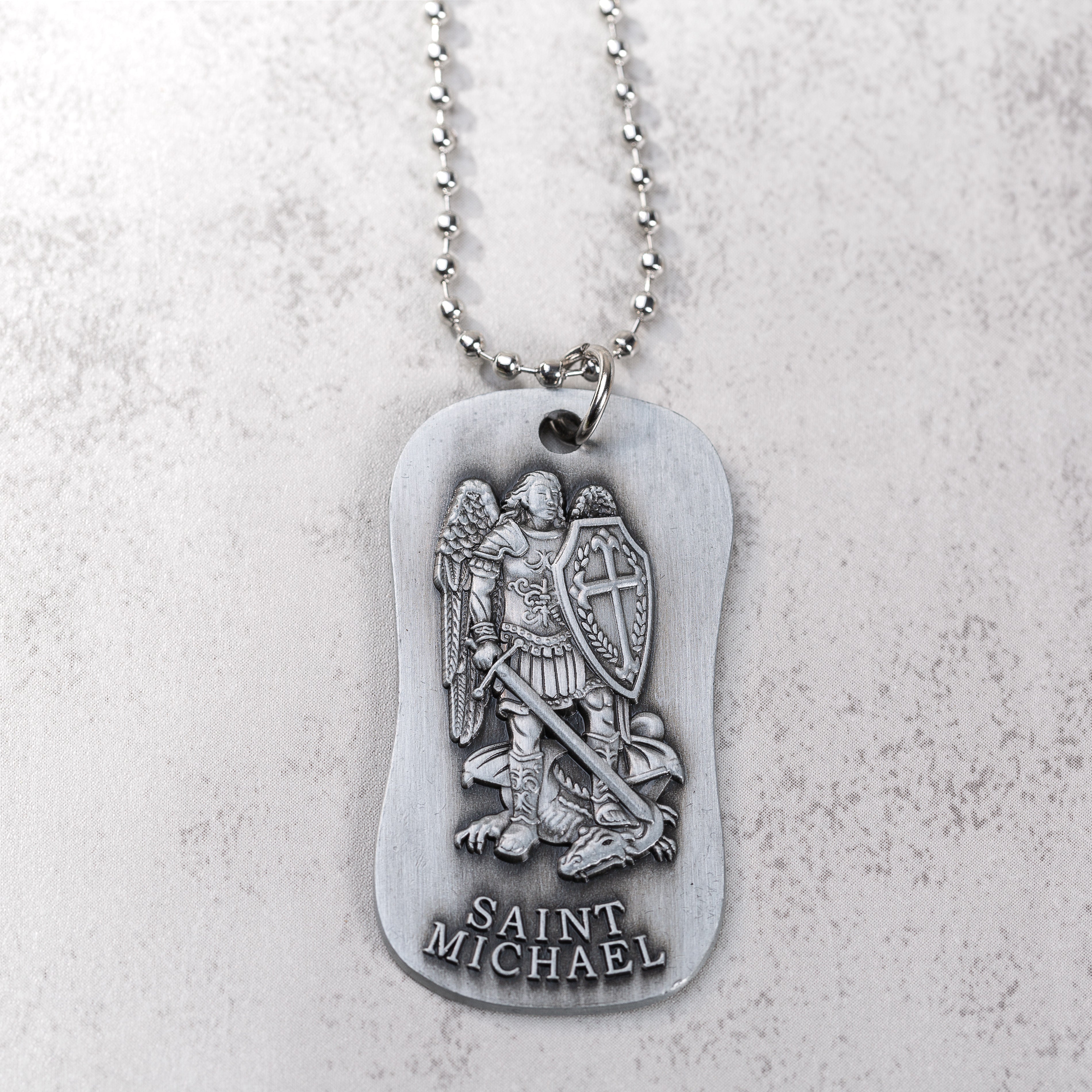 St. Michael the Protector Dog Tag Necklace