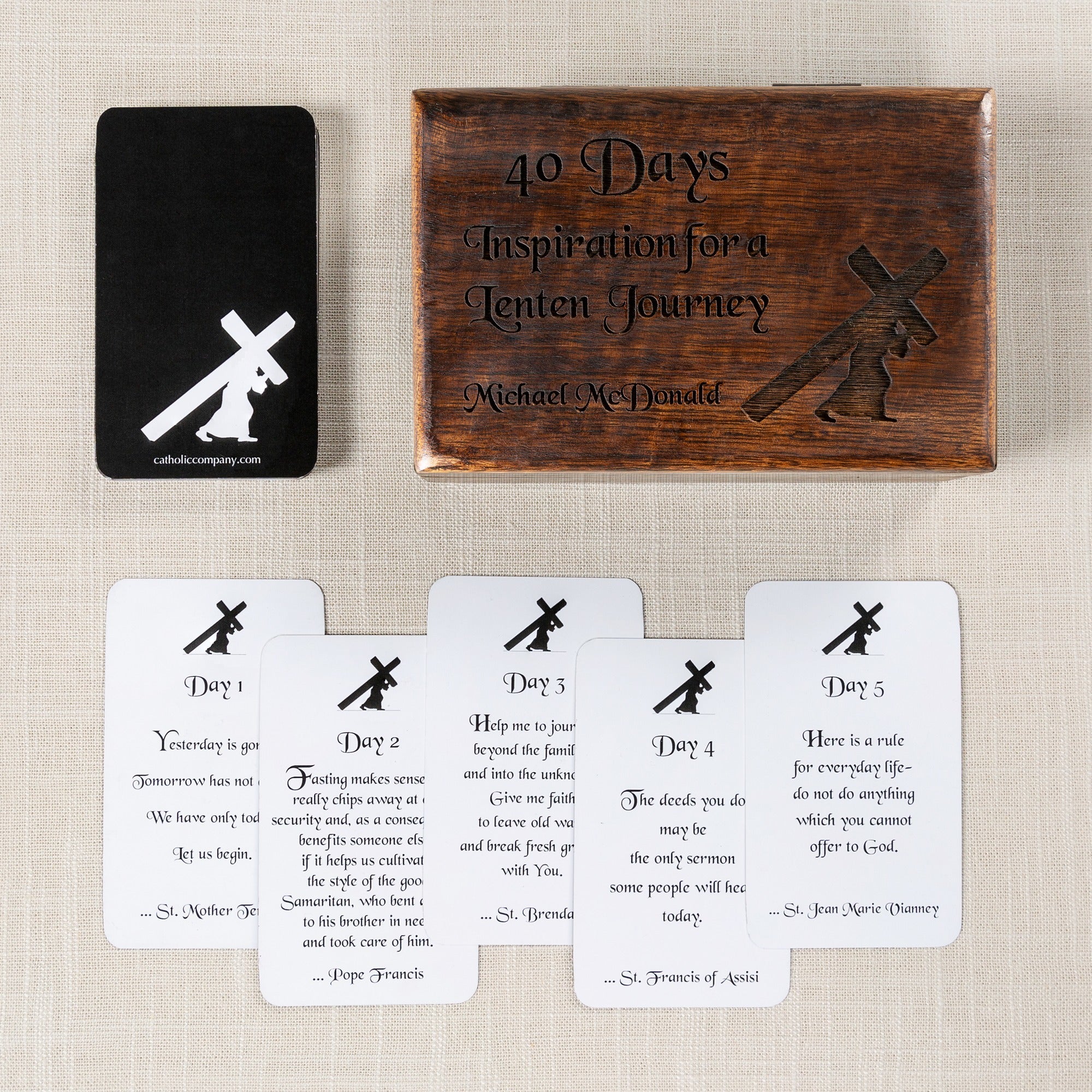 Personalizable 40 Days Lenten Prayer Card Pack