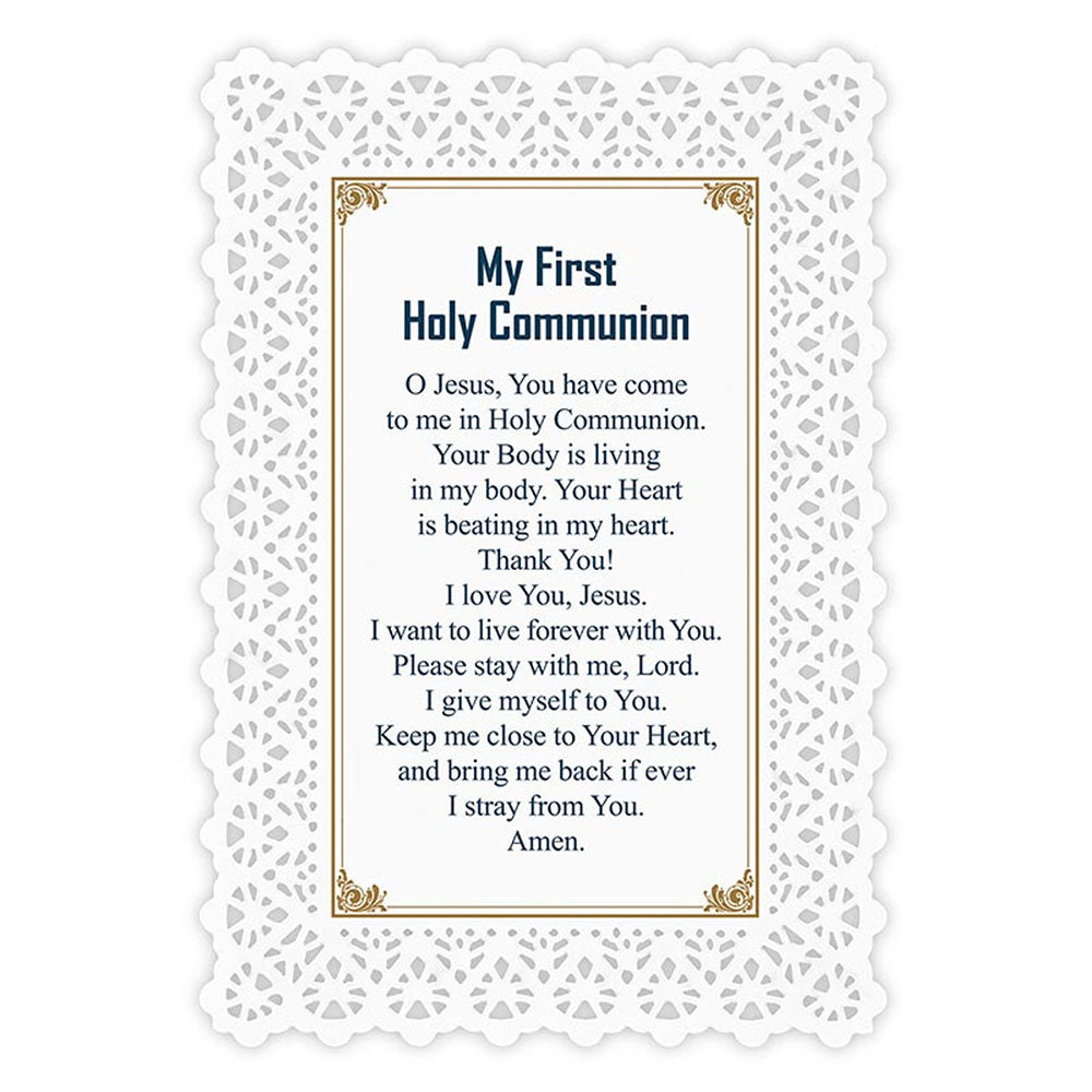 My First Holy Communion Lace Holy Card