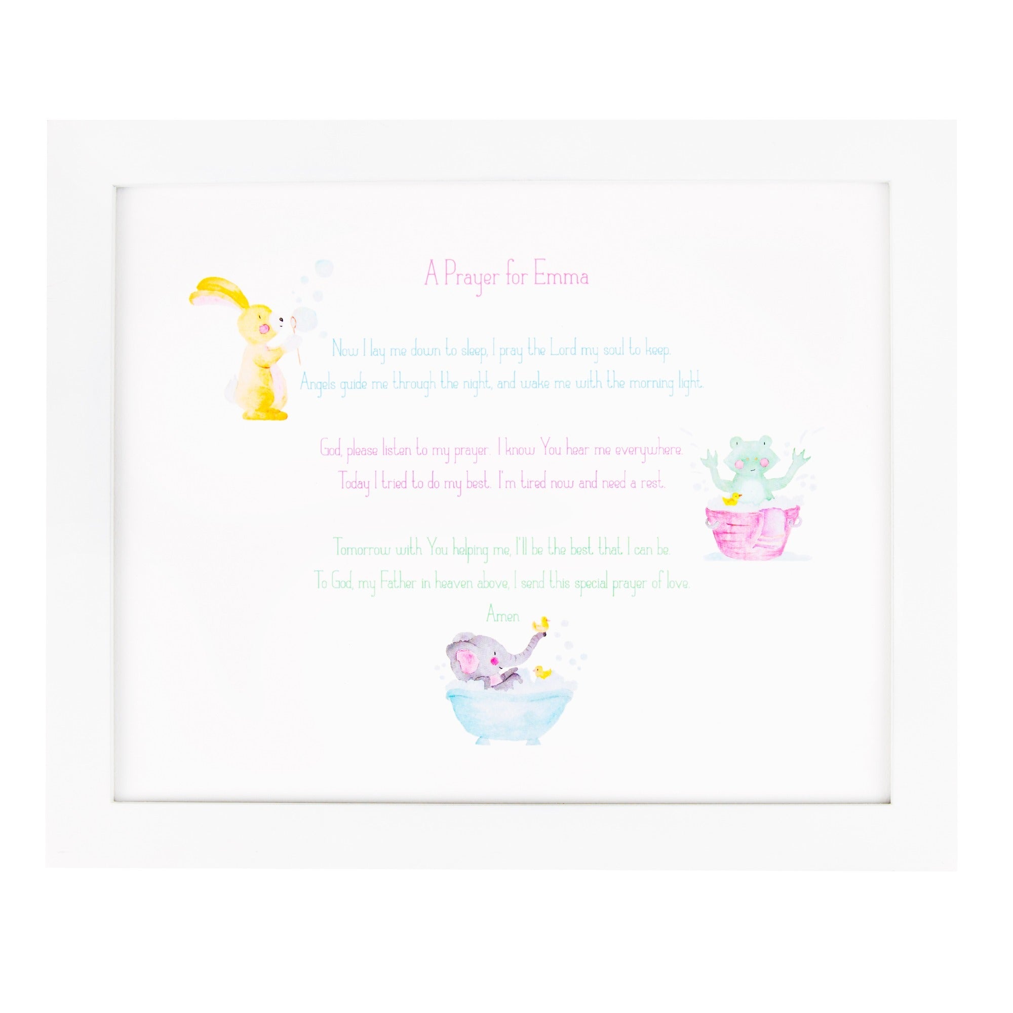 Goodnight Prayer Girl Framed Art Print