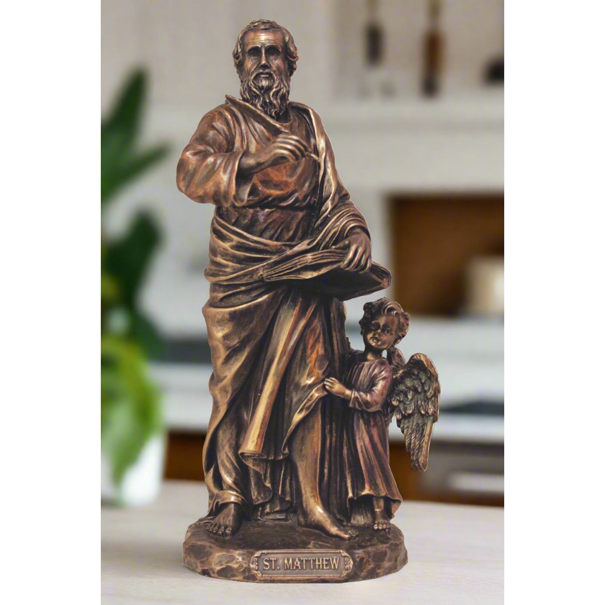 St. Matthew Statue, Bronzed, 8.5"