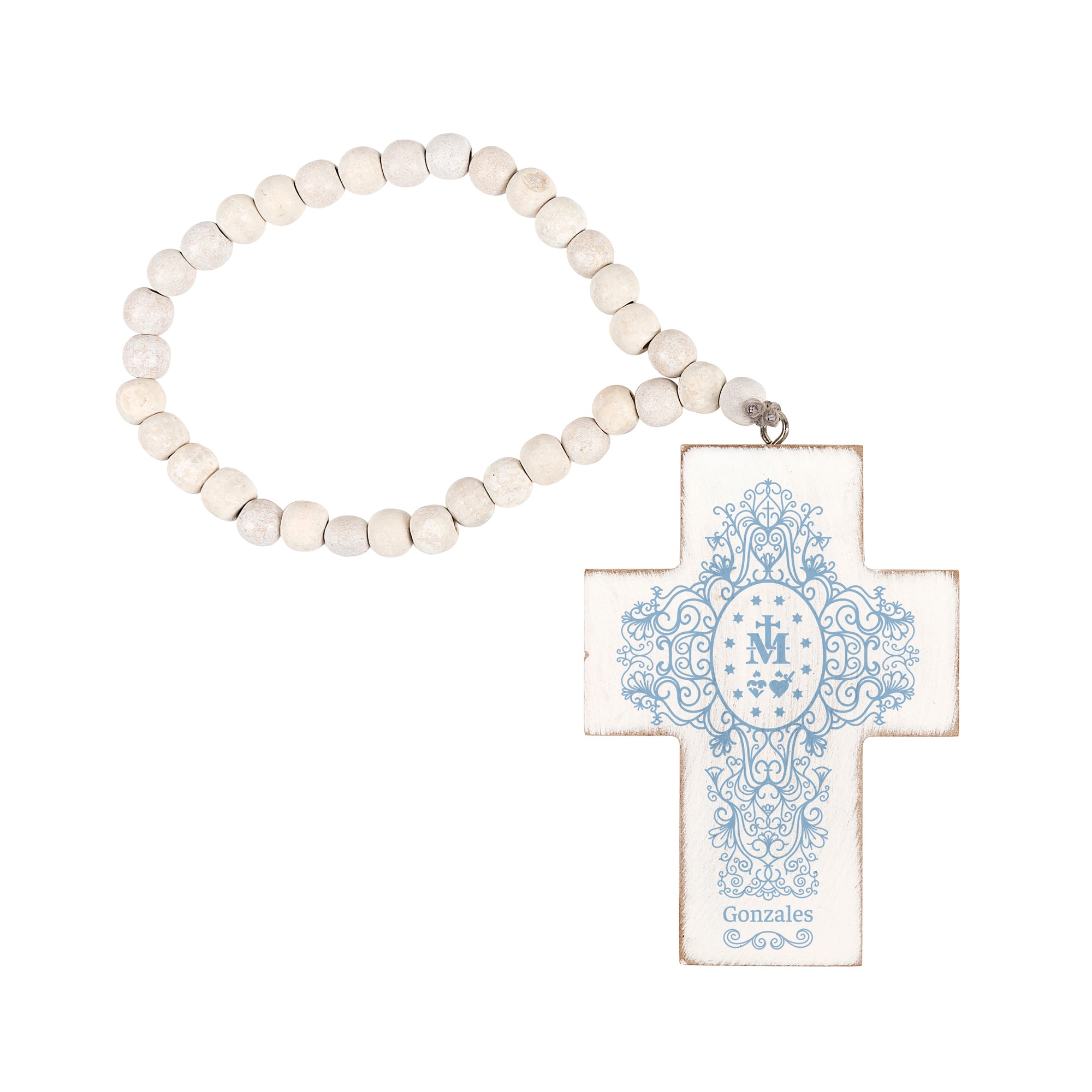 Personalized Miraculous Medal Filigree Home Blessing Cross