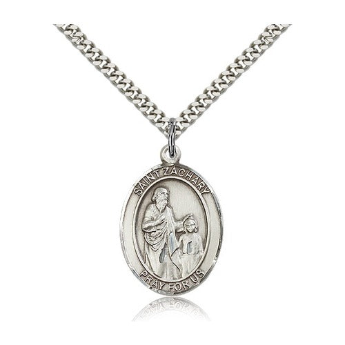 St. Zachary Pendant with Chain, Bliss, Sterling Silver