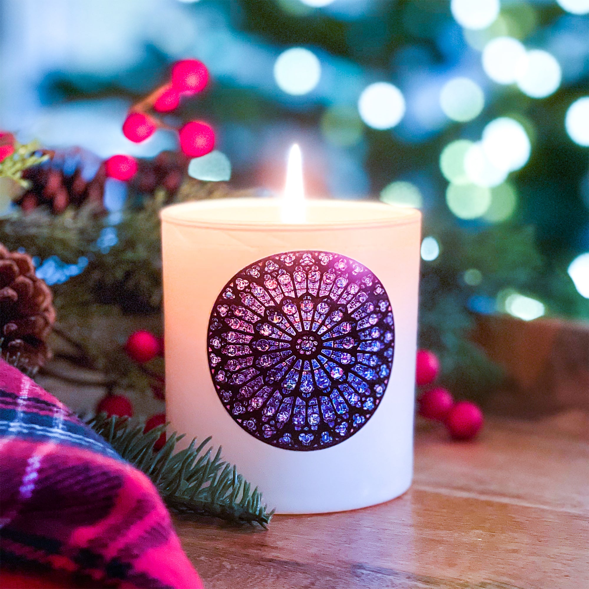 Notre Dame Rose Window Candle