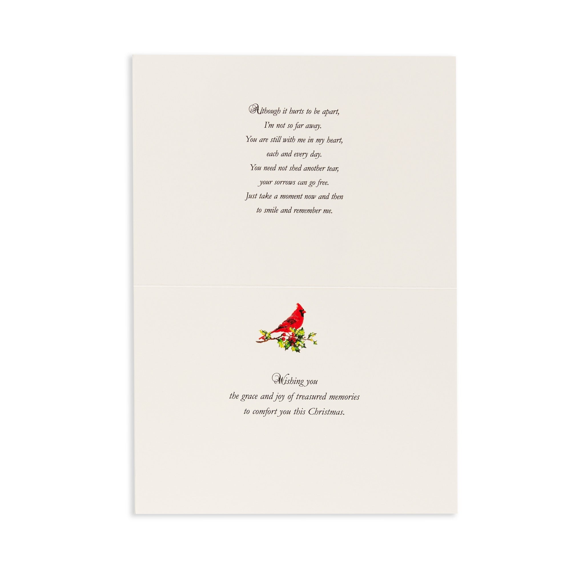 Single Cardinal Memorial Christmas Card