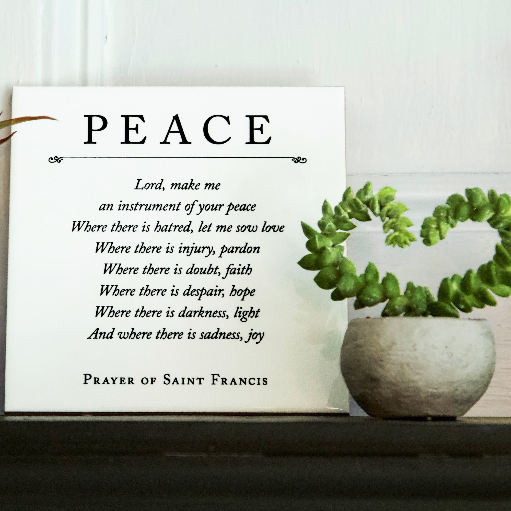 Prayer of St. Francis Tile