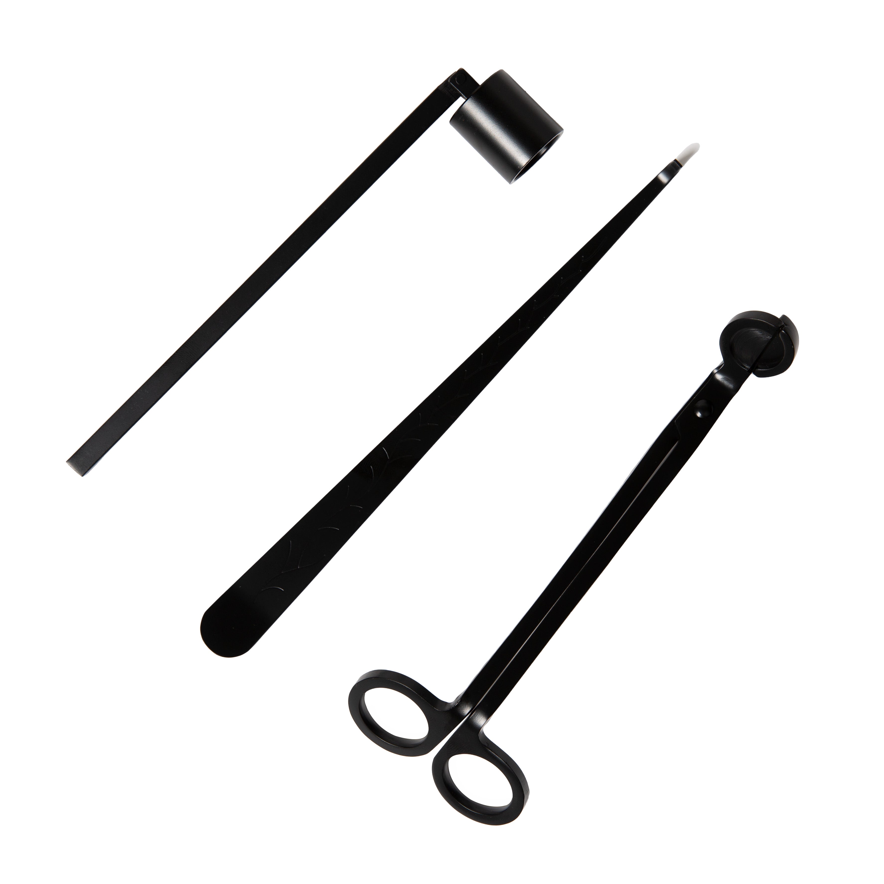 Black 3 Piece Candle Accessory Set