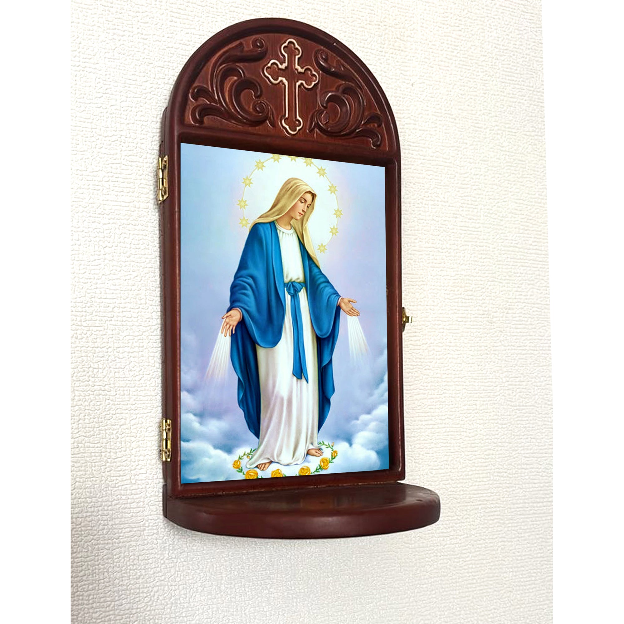 Our Lady of Grace Devotional Plaque with Stand