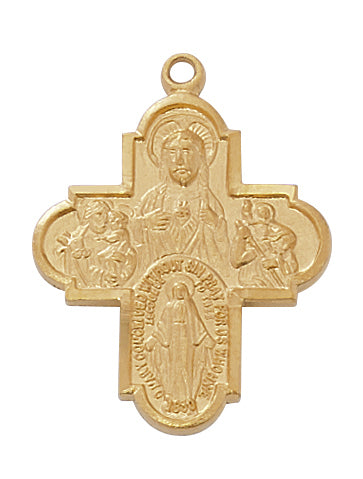 Gold 4-Way Cross Necklace
