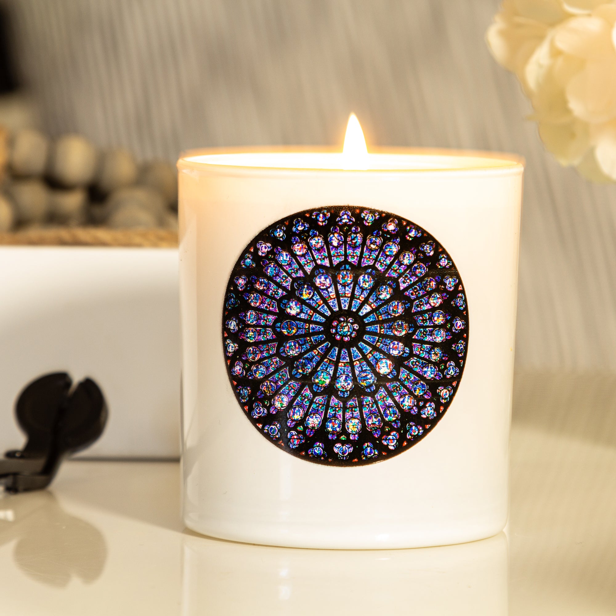 Notre Dame Rose Window Candle