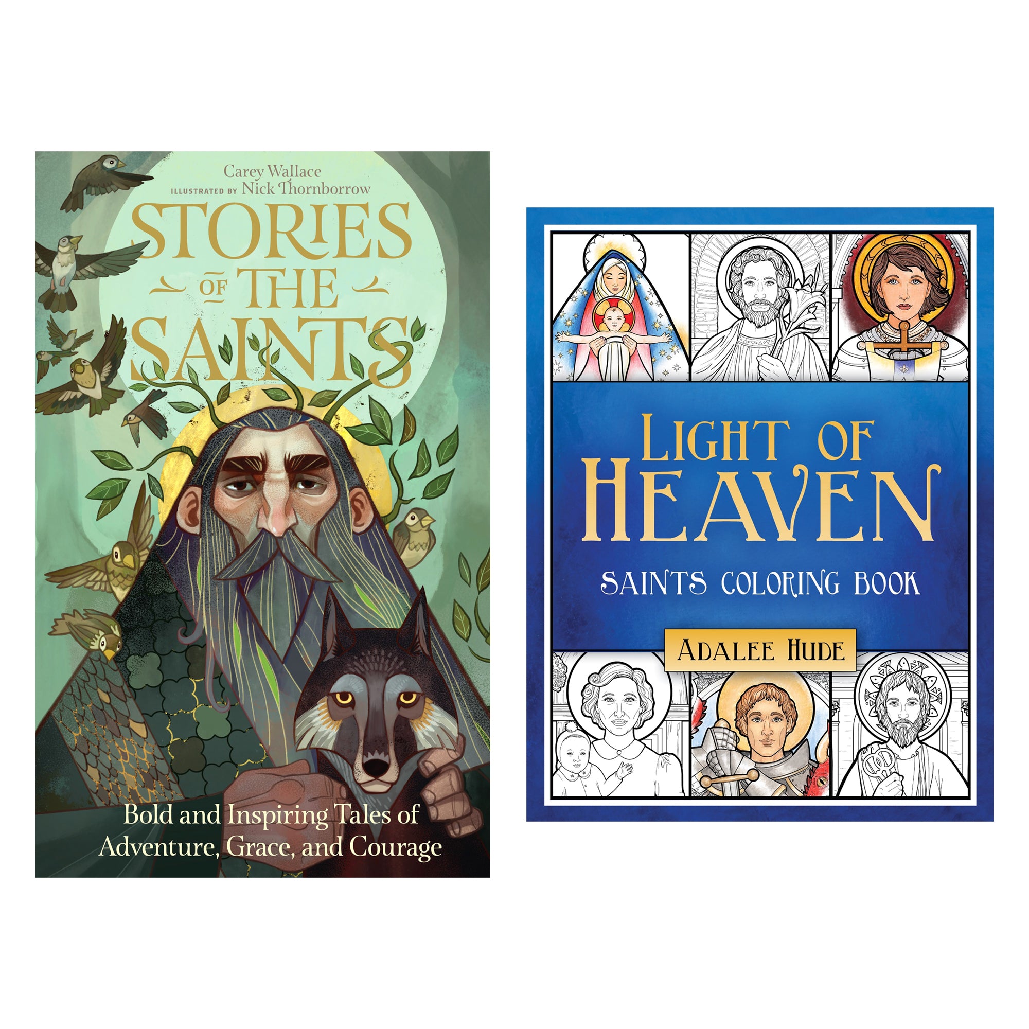 Stories of the Saints & Light of Heaven Saints Coloring Book (2 Book Set)