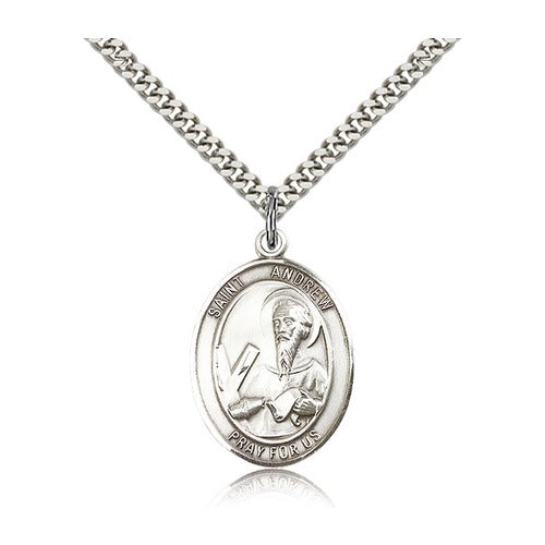Sterling Silver St. Andrew the Apostle Pendant w/ chain