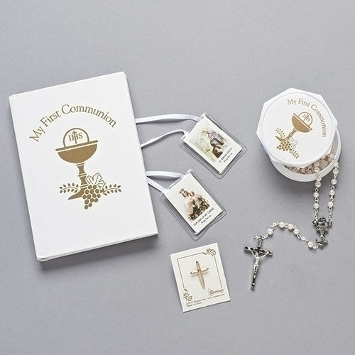Girl's First Communion Prayer Book & Accessory Set 5 Pieces