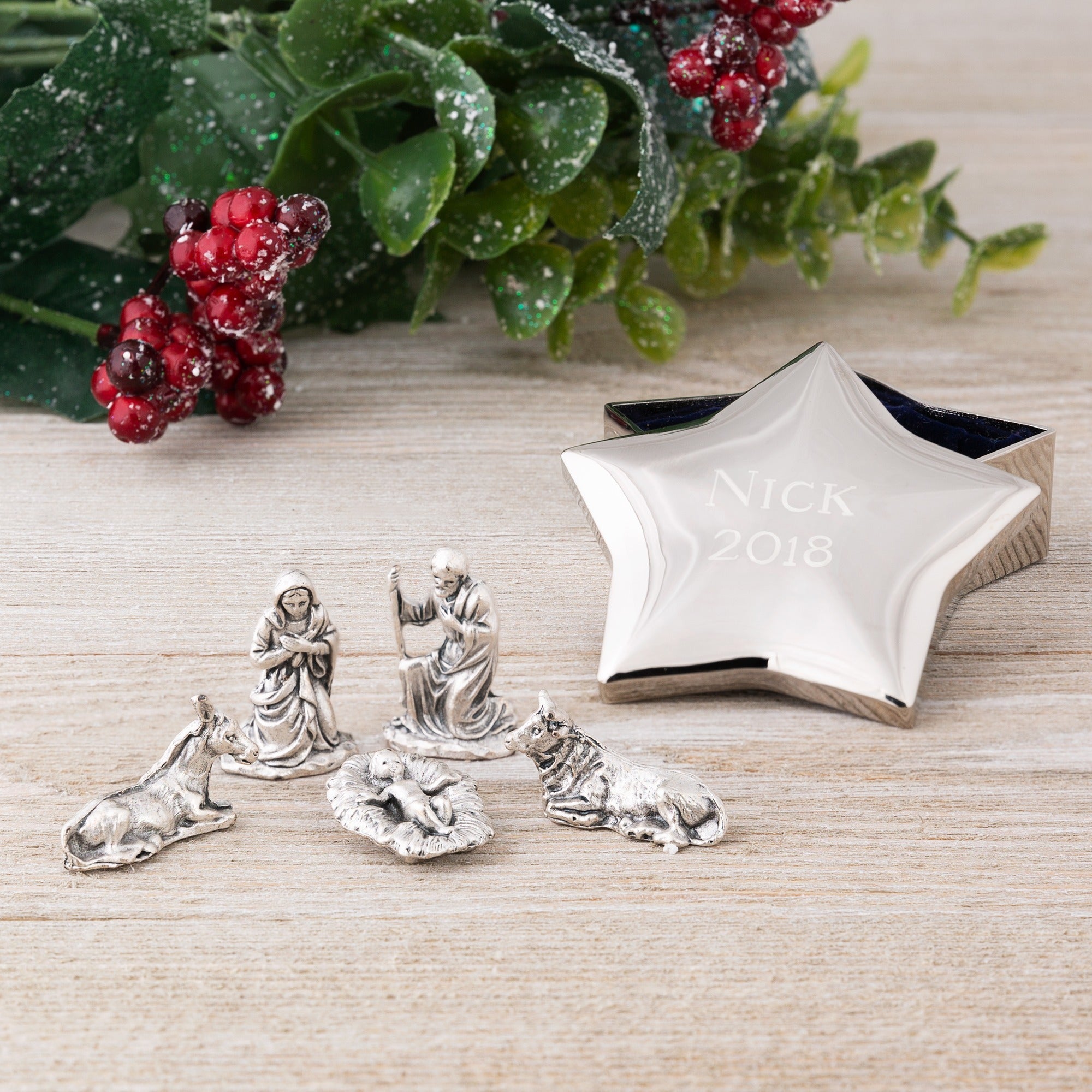 Personalized "Christmas Star" Nativity Set