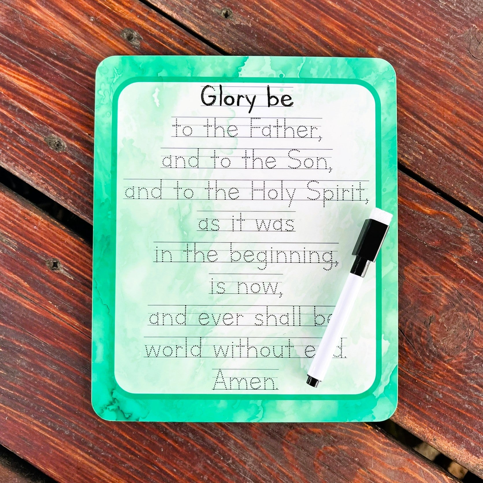 Rosary Prayers Tracing Dry-Erase Boards & Markers Set