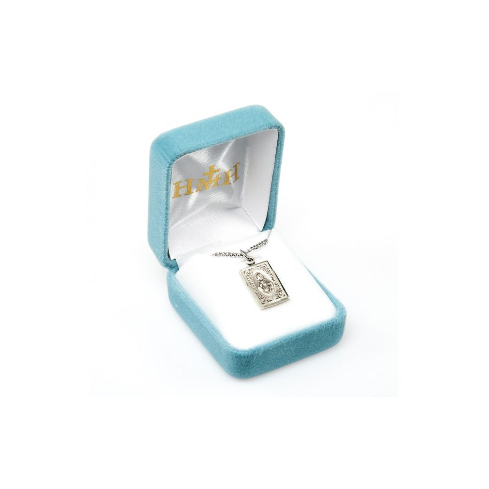 Our Lady of Mount Carmel Sterling Silver Scapular Medal