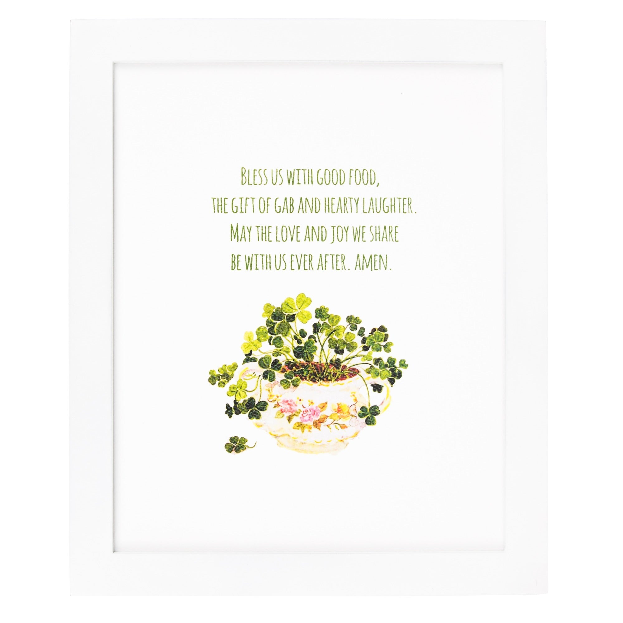 Irish Kitchen Blessing Watercolor Framed Print