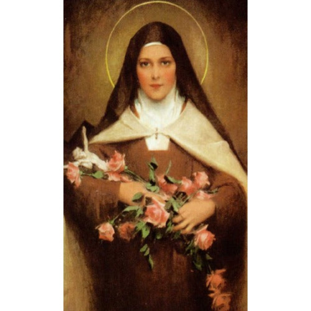 St. Theresa of Lisieux Personalized Prayer Card (Priced Per Card)