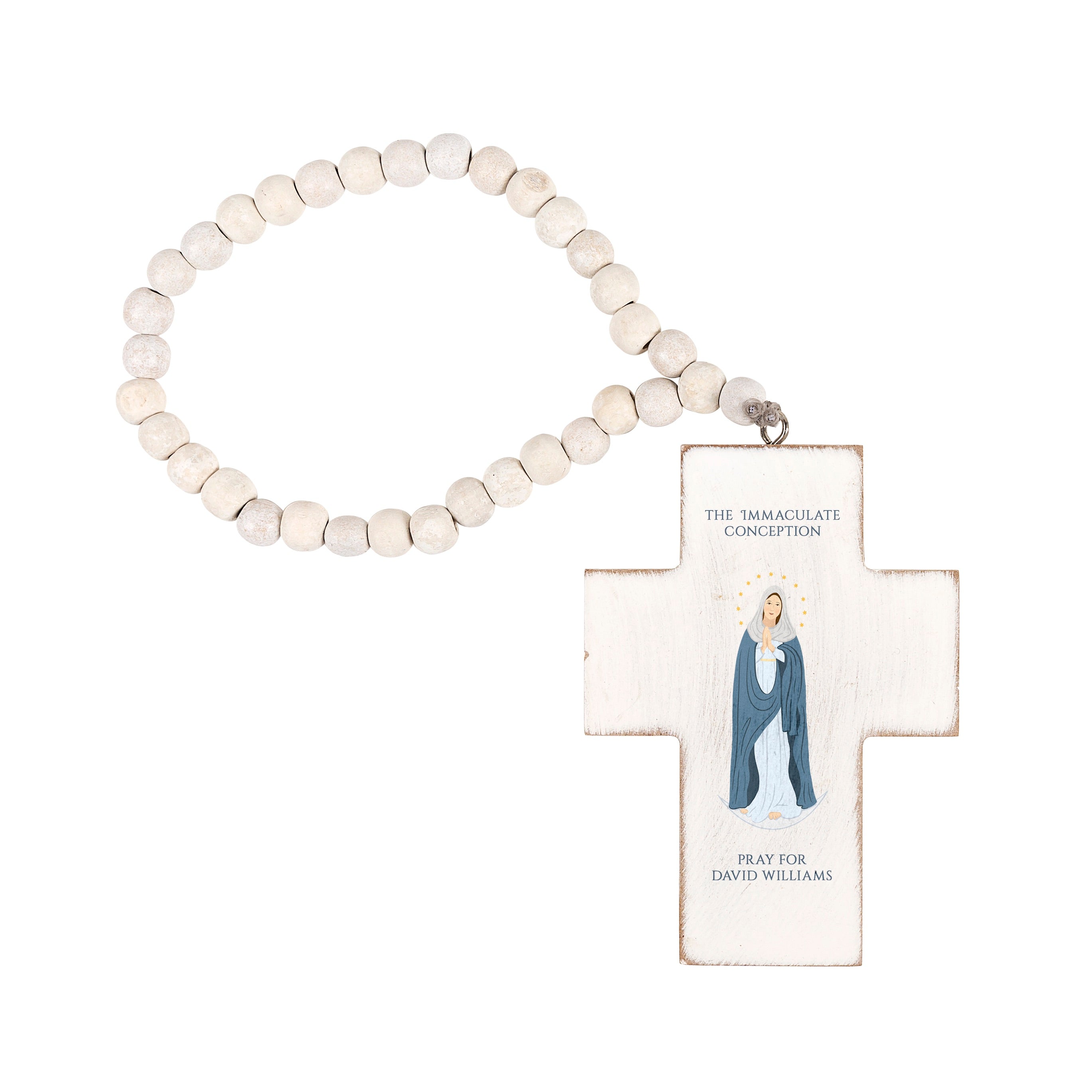 Personalized Immaculate Conception Hanging Cross