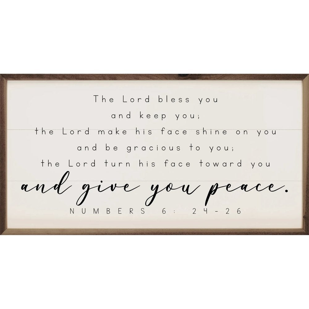 Give You Peace Numbers 6 Home Blessing Framed Art