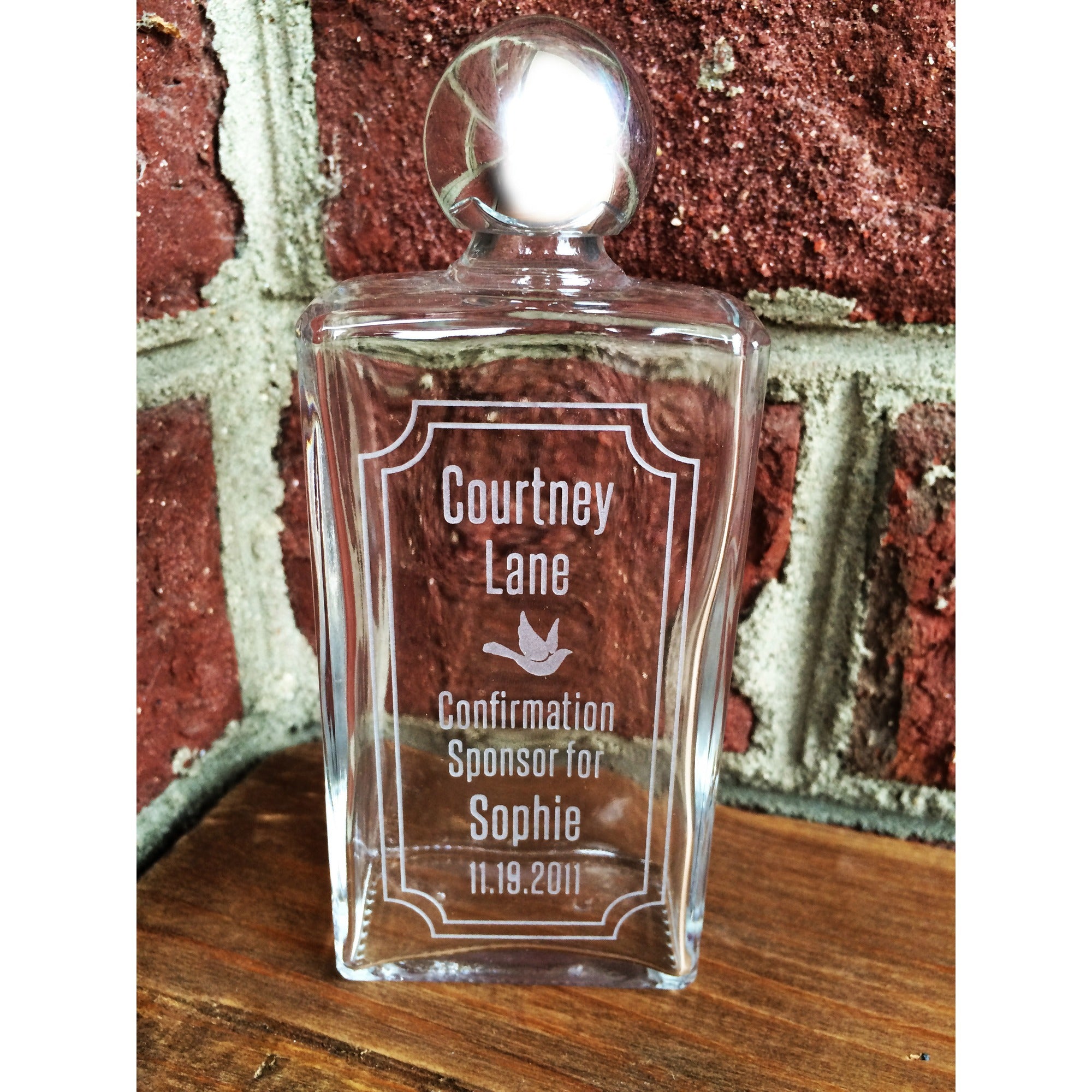 Personalized Confirmation Sponsor Holy Water Bottle