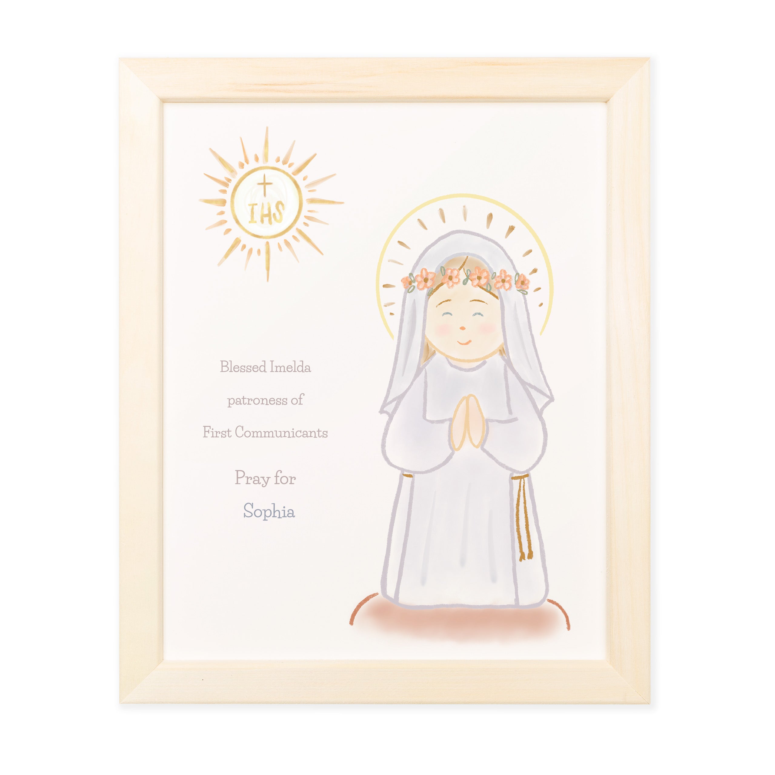 Personalized Blessed Imelda First Communion 8x10 Framed Print