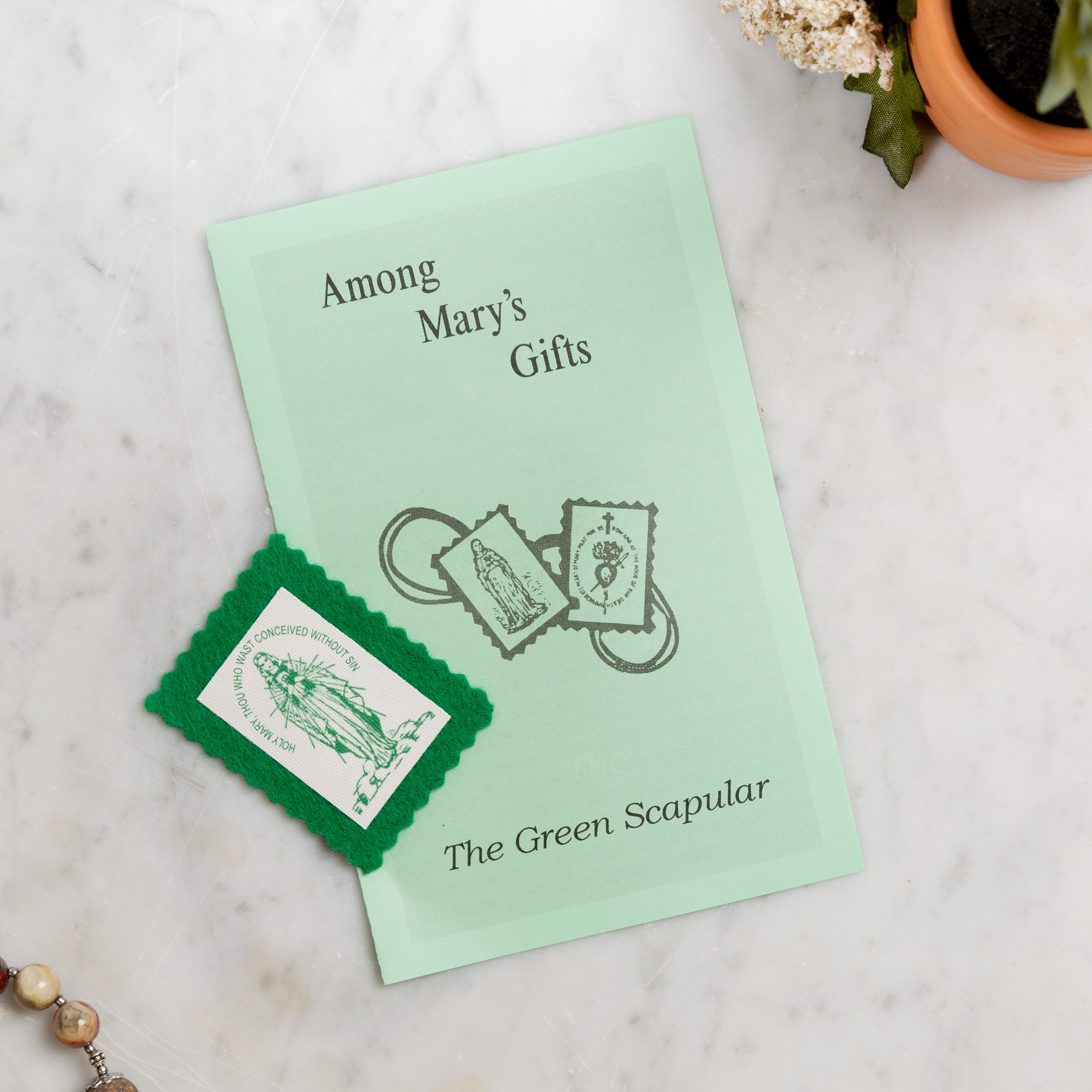 Cordless Green Scapular (Pack of 20)