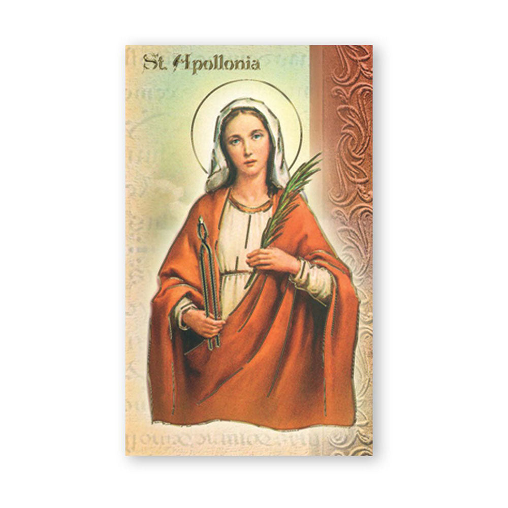 St. Apollonia - Mini Lives of the Saints Folded Prayer Card