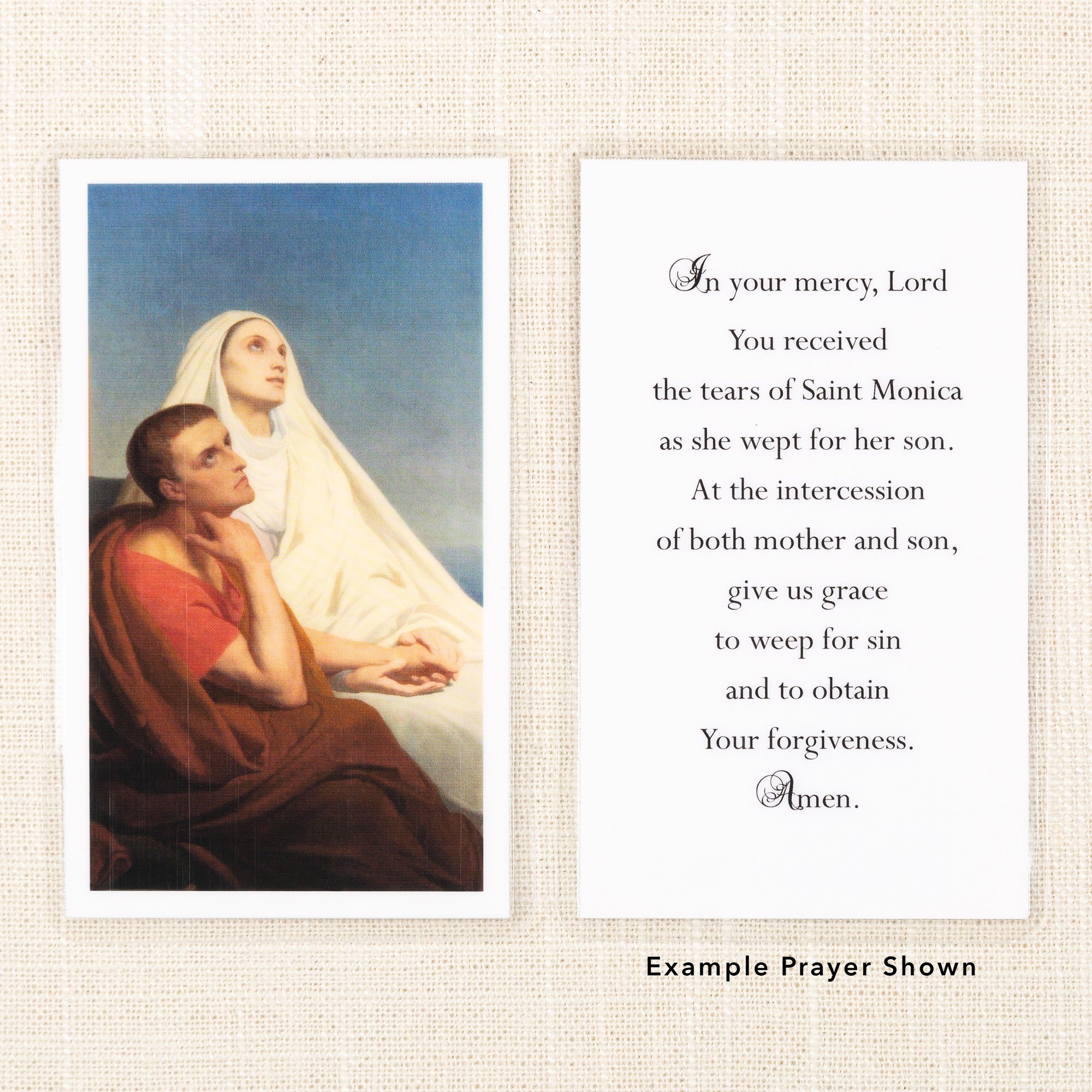 Sts. Monica & Augustine Personalized Prayer Card