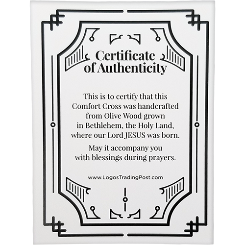 Medium Olive Wood First Communion Comfort Cross