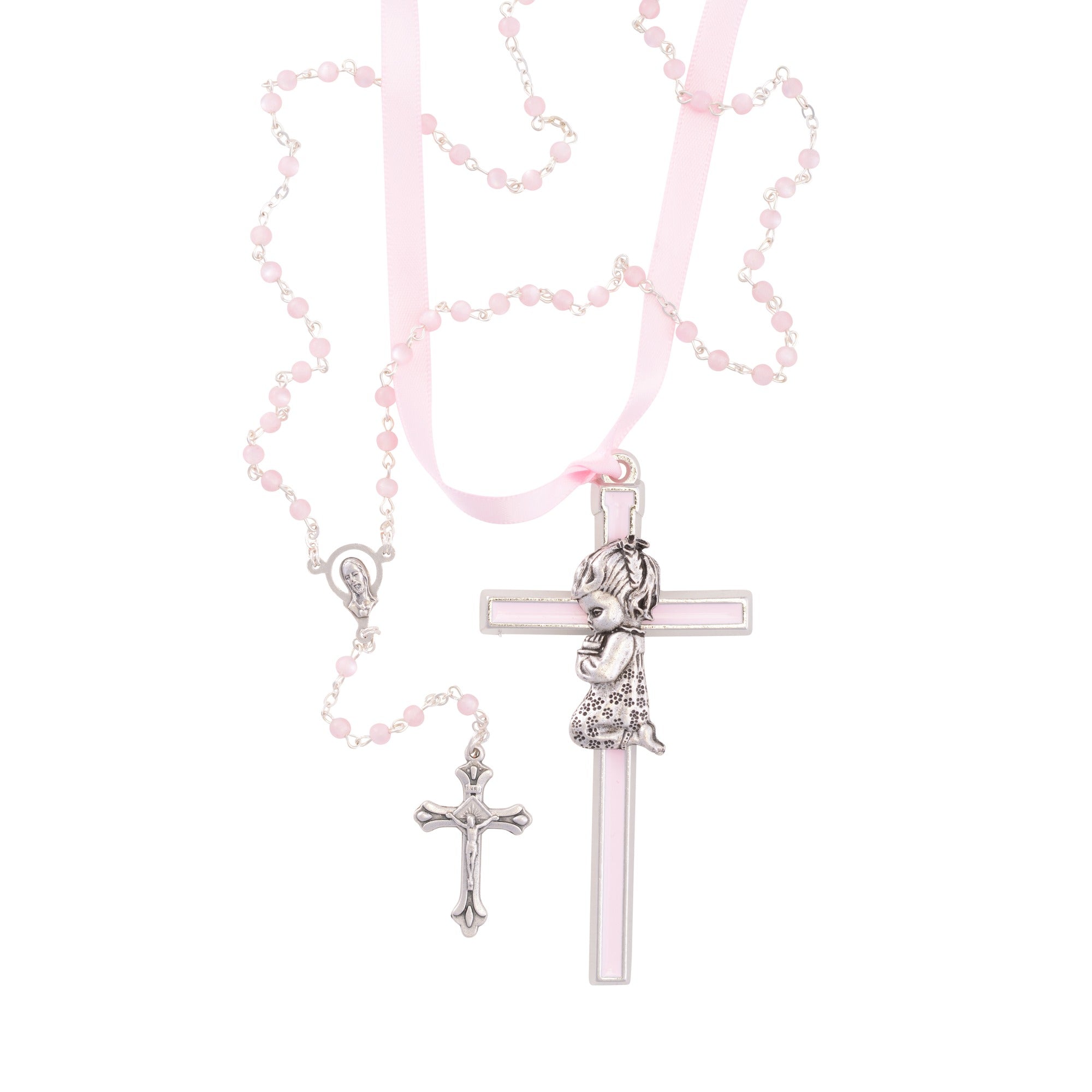 Girl's First Cross & Rosary - Set
