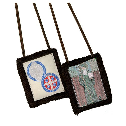St. Benedict Wool Scapular with 22" Cord