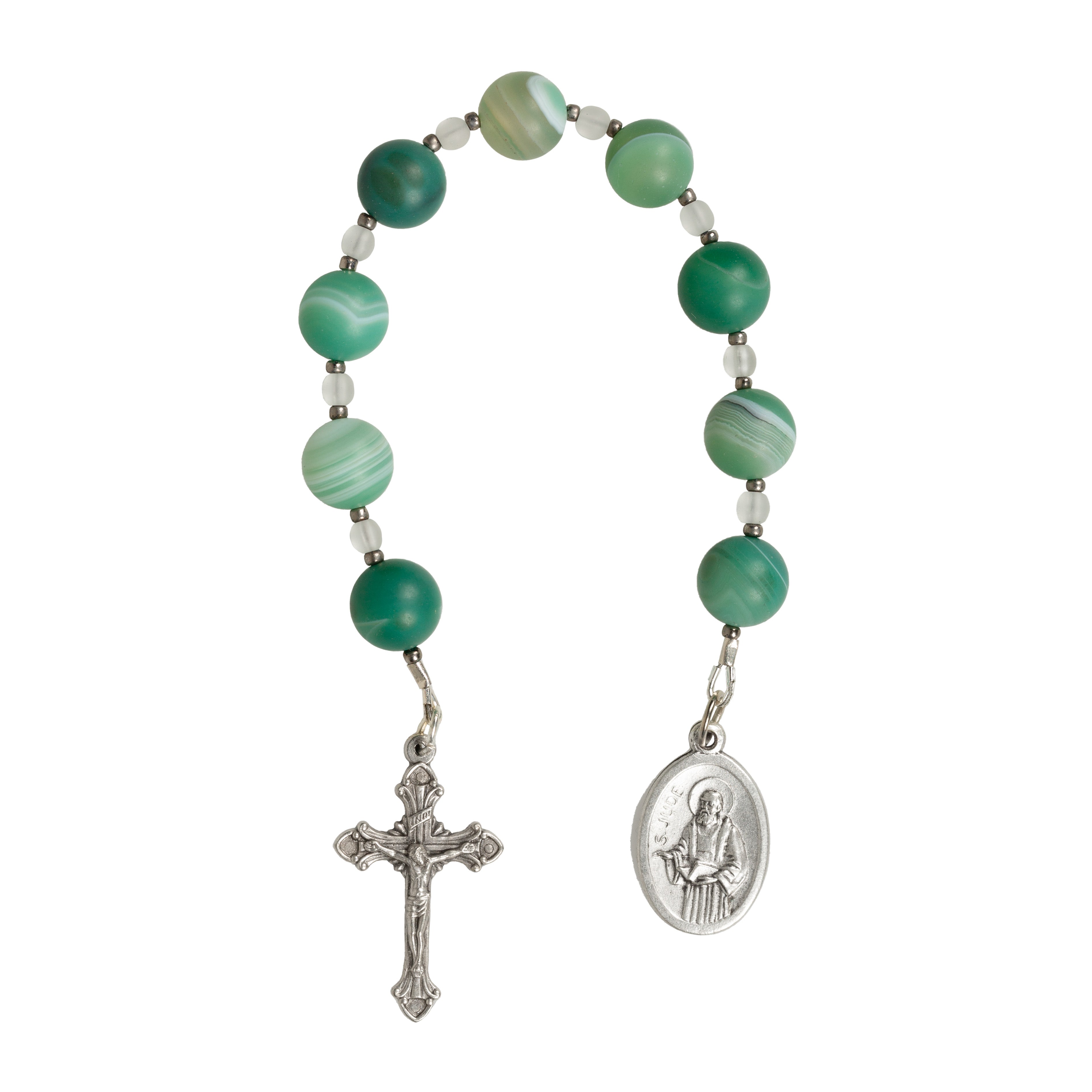 Green Agate Chaplet of St. Jude
