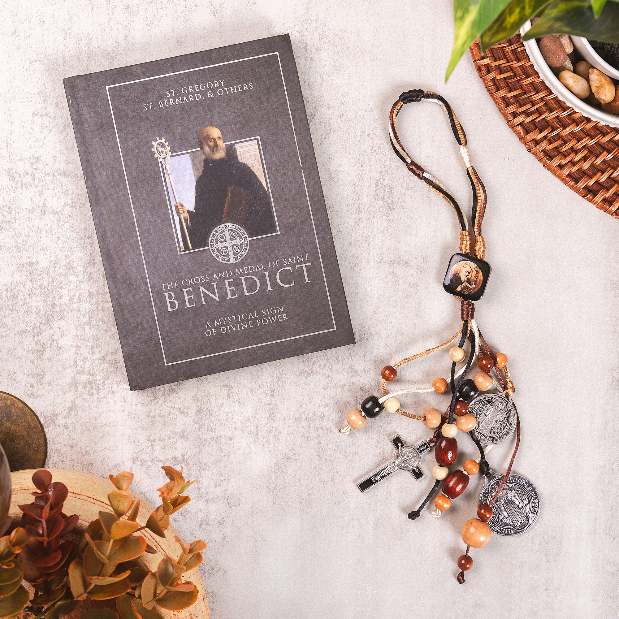 The Cross and the Medal of St. Benedict Book & St. Benedict Home Blessing (Gift Set)