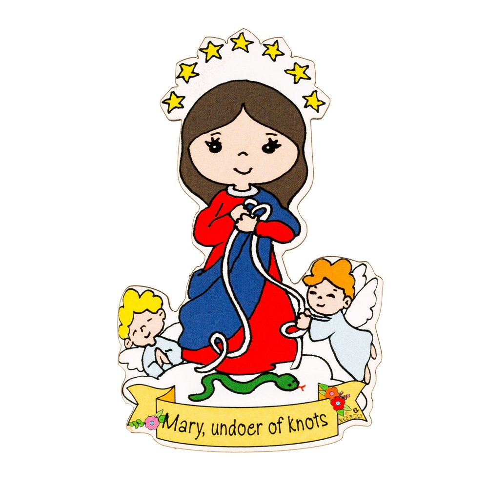 Mary Undoer of Knots Magnet