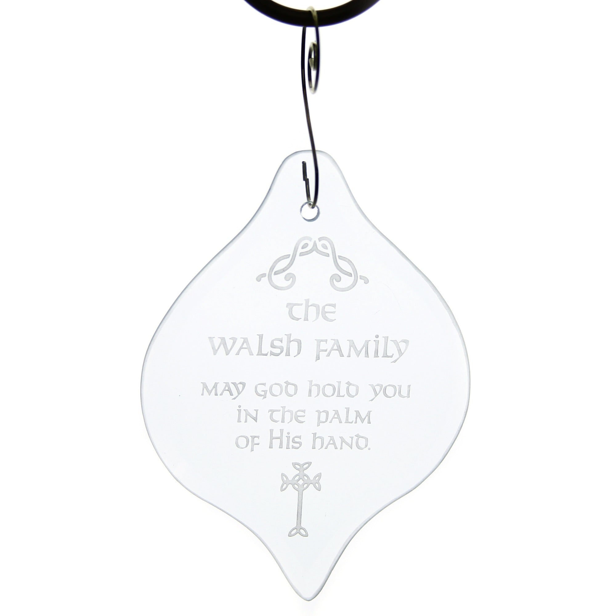 Personalized Irish Blessing Glass Ornament