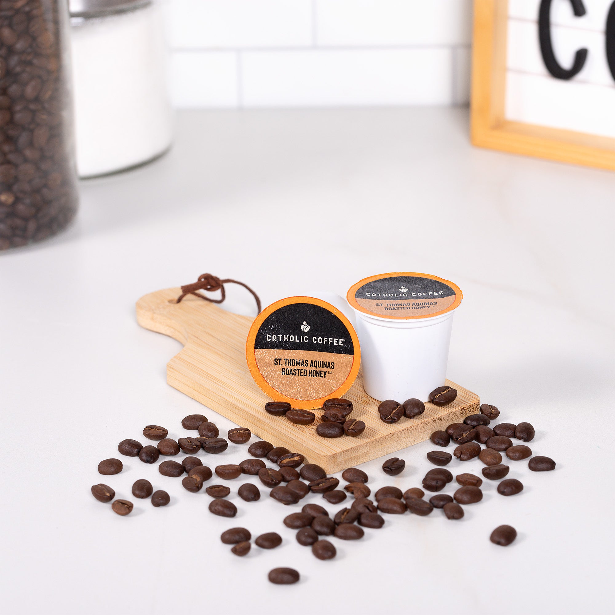 St. Thomas Aquinas Honey Blend Coffee 12 K-Cup Box